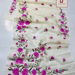Premium Quality Maslin Handprint Saree